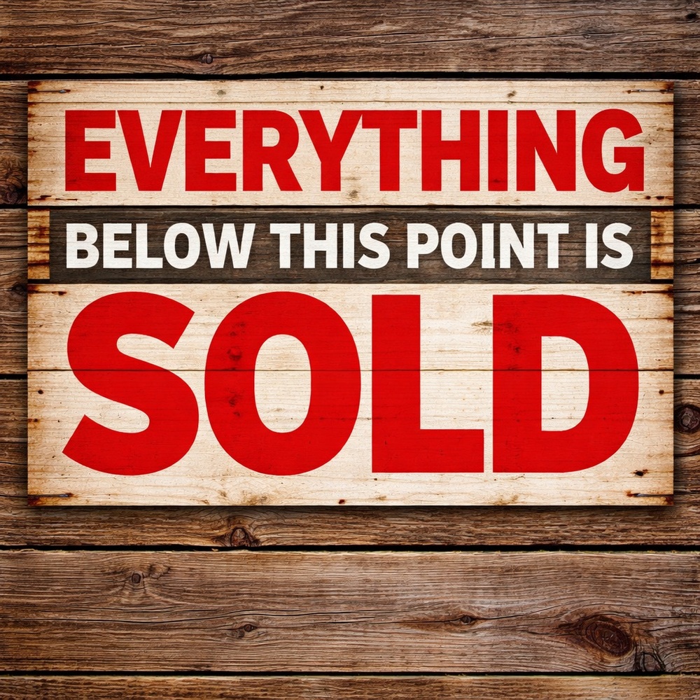 Everything Below Is Sold